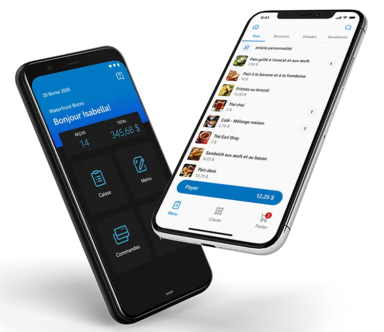 Un téléphone cellulaire affichant les commandes en ligne